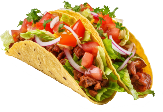 taco isolated on transparent background