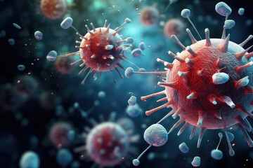 3d illustration of Immune system inside human body - obrazy, fototapety, plakaty
