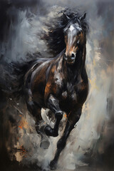 A Majestic Horse in the Breeze Created With Generative AI Technology