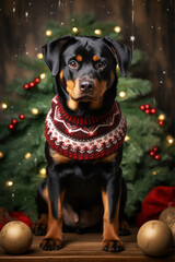 Rottweiler Christmas Sweater