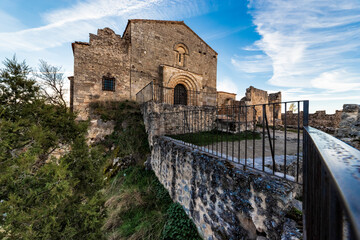 Ruins of St. Frutos medieval hermitage. Segovia. Spain. Europe.
