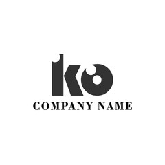 KO Initial logo elegant logotype corporate font idea unity