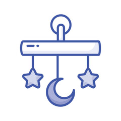 Grab this hand icon of baby rattle icon, crib toy vector, isolated on white background