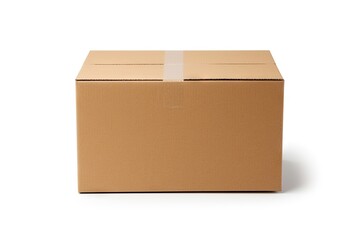 Versatile cardboard boxes on white background isolated. Shipping to storage brown cartons are epitome of functionality. Blank and ready for labels symbolize of safe transportation and secure packaging
