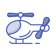 Download this stylish icon of helicopter toy, ready to use vector