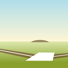Fototapeta na wymiar base of a baseball field