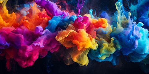 Fototapeta na wymiar abstract colorful background.abstract colorful background, Vivid Color Splash Paint Water.AI Generative 