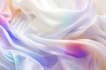 Obraz premium Bright Light Colored kawaii aesthetic Flowing Fabrics, Fabric Texture,&nbsp;Wave&nbsp;Fabrics