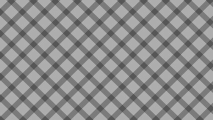 Black seamless pattern diagonal plaid