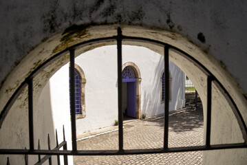 gate of the castle, window, door, lilac window, lilac door, old jail, Recife cultural center, security grille, iron grille

