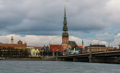 view of St. Peter's Church in Old Riga 1