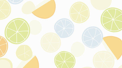 Pastel citrus pattern -  Minimalist  Wallpaper Background. Pastel poster, card, banner backdrop. - obrazy, fototapety, plakaty