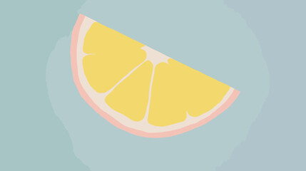 Fototapeta premium Juicy Lemon Minimalist Clean Wallpaper Background. Pastel poster, card, banner backdrop.