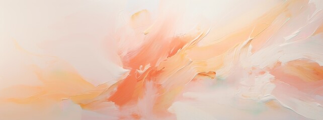White peach color acrylic abstraction. Expressive aesthetics. Beautiful pastel colors background....