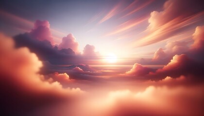 Abstract background with a theme of soft and soothing sunrises and sunsets - obrazy, fototapety, plakaty