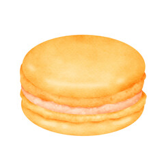 macaron, dessert, hand drawn, watercolor, valentine, cake, snack, food, sugar