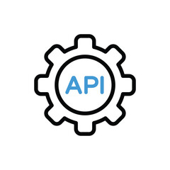 Api Icon vector stock illustration