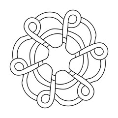 Celtic Mandala Eternal Balance coloring book page