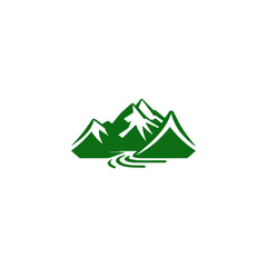 山をシンボリックに用いたロゴのベクター画像