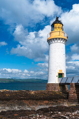 Naklejka premium Rubha nan Gall, Tobermory Lighthouse, Tobermory, Isle of Mull, Scotland, UK 