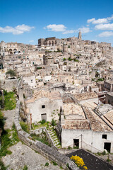 Panoramic view of Matera (Vertical). Basilicata , Italy