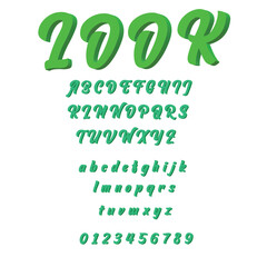 Fototapeta premium Look 3D Alphabet Design on a white background