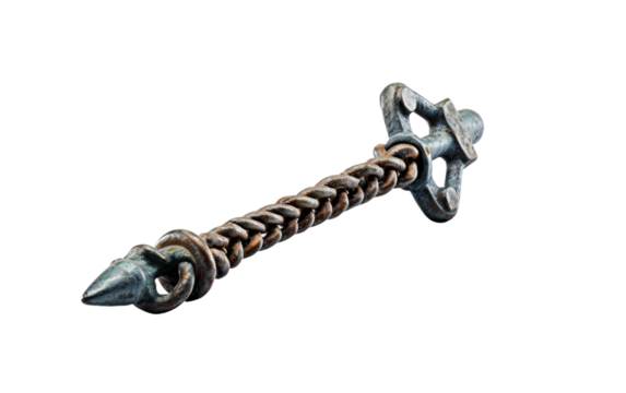 Solid Steel Anchor on White or PNG Transparent Background.