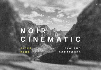 Cinematic Noir Photo Effect Mockup