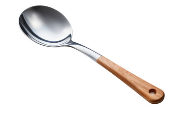 Shinny And Best Steel Ladle on White or PNG Transparent Background.