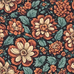 Gardinen flower pattern background wallpaper © lifeshack