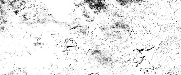 Vector black and white grunge texture with black ink, abstract grunge surface texture background. - obrazy, fototapety, plakaty