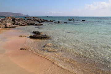 Cercles muraux  Plage d'Elafonissi, Crète, Grèce beach and mediterranean sea at elafonissi in crete in greece