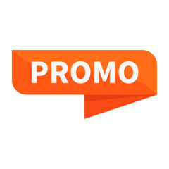 Promo In Orange Ribbon Rectangle Shape For Sale Advertisement Business Marketing Social Media Information
