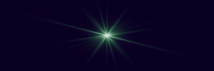 Light effect star flashed. Glare of light and flash. On a black background.	
