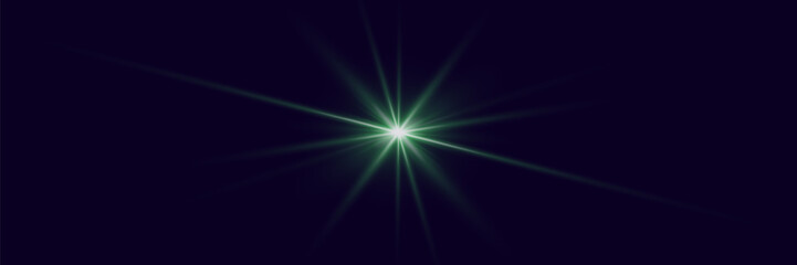 Light effect star flashed. Glare of light and flash. On a black background.	
