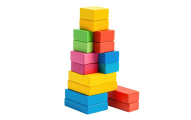 Toy Blocks Tower On Transparent PNG