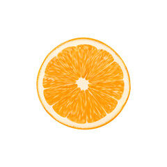 Realistic ripe orange citrus fruit slice or half. Isolated 3d vector Juicy slice bursting with vibrant flavor. Refreshing snack or zesty addition to beverages, and refreshing treat for taste buds