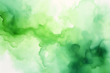Bright green abstract watercolor background,