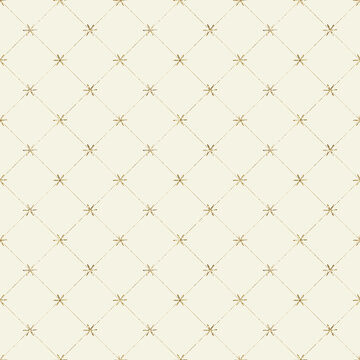 Christmas luxury seamless pattern. Minimalist seamless pattern with small gold stars on the ivory backround for textile design,fabric,wallpaper etc.