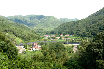 Fototapeta na wymiar mountain village scenery