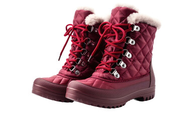 Stylish Snow Boots On Transparent PNG