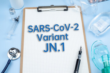 Background of SARS-CoV-2 Variant JN.1, Medical health concept