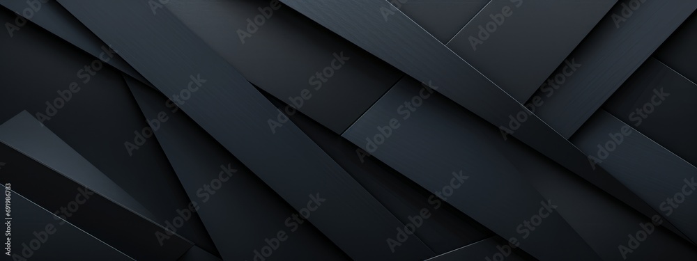 Poster abstract texture dark black gray background banner panorama long with 3d geometric triangular gradie