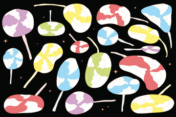 Doodle Candy Illustration Background