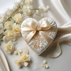 wedding rings and flowers