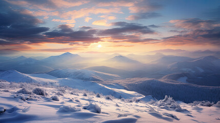 photography of snowy bieszczady mount © Pawe