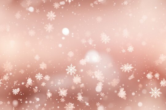  a blurry photo of snow flakes on a brown and pink background with a blurry image of snow flakes on the right side of the image.