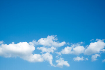 Abstract white clouds on blue sky background