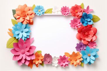 Colorful flowers paper background pattern lovely style.