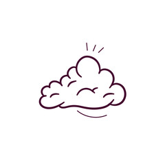 Hand Drawn illustration of  cloud icon. Doodle Vector Sketch Illustration